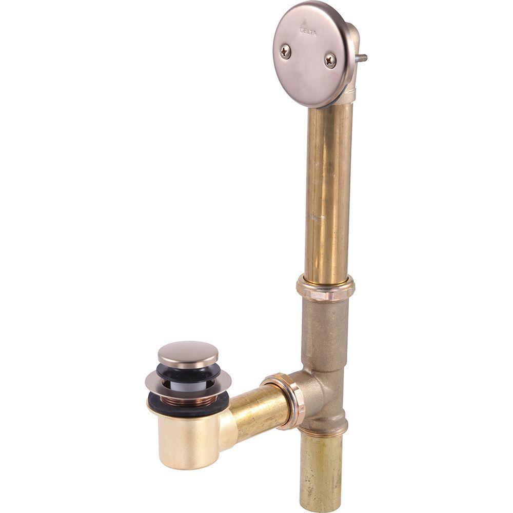 Delta Classic Toe-Operated Bathwaste Assembly in champagne Bronze 525154