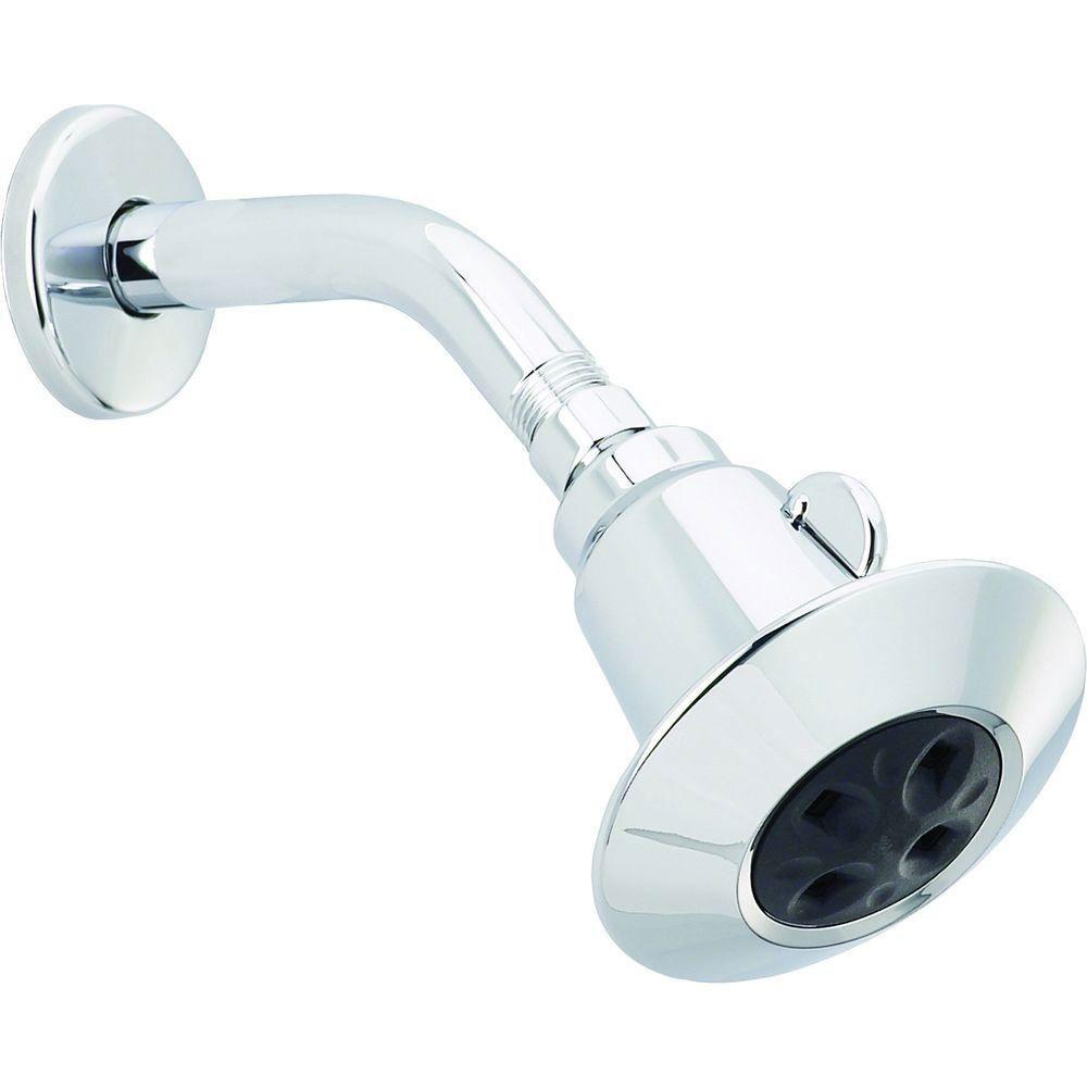 Delta Adjustable 1-Spray 1.85 GPM Water-Amplifying Shower Head in Chrome 572882