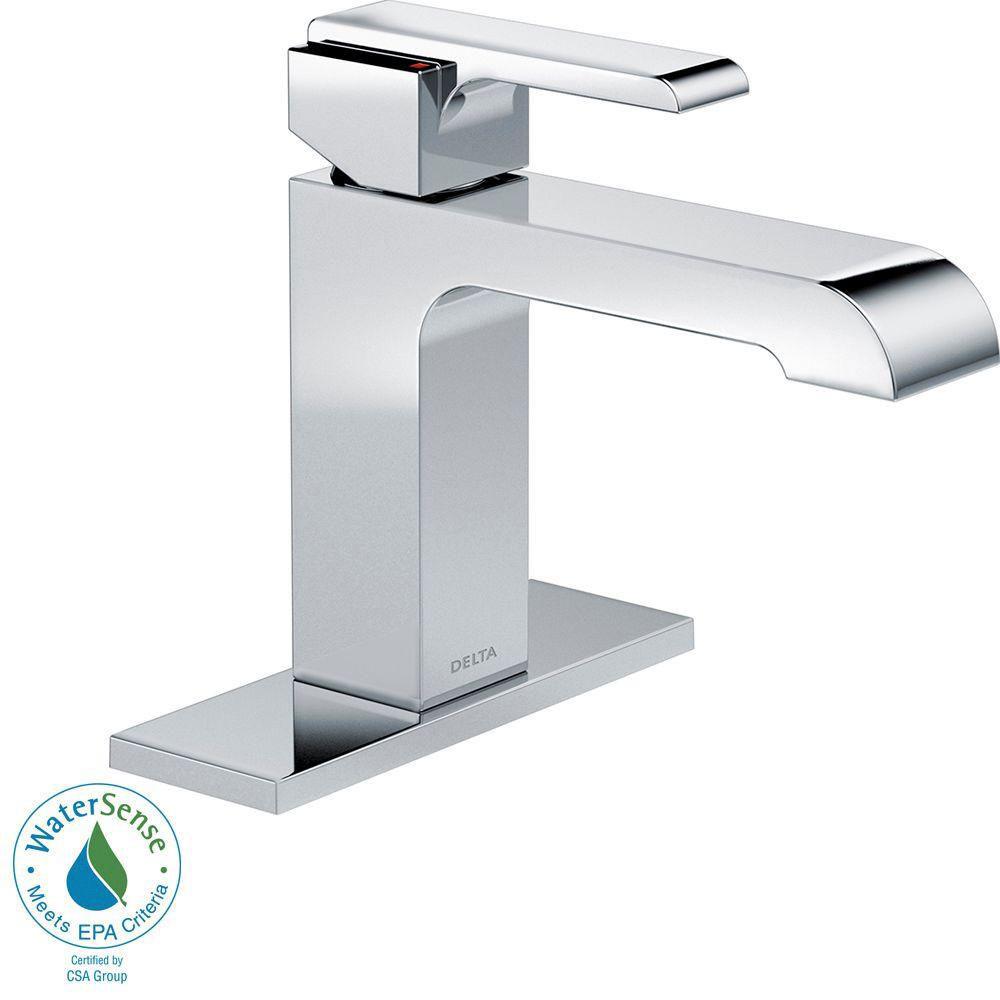 Delta Ara Single Hole 1-Handle Bathroom Faucet in Chrome - Less Pop-Up 660180