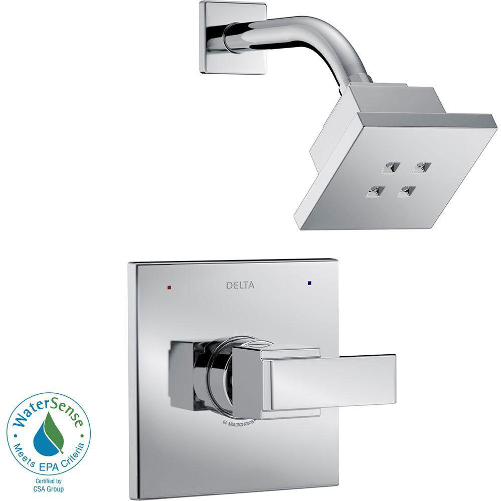 Delta Ara 1-Handle Shower Faucet Trim Kit in Chrome Featuring H2Okinetic (Valve Not Included) 660186