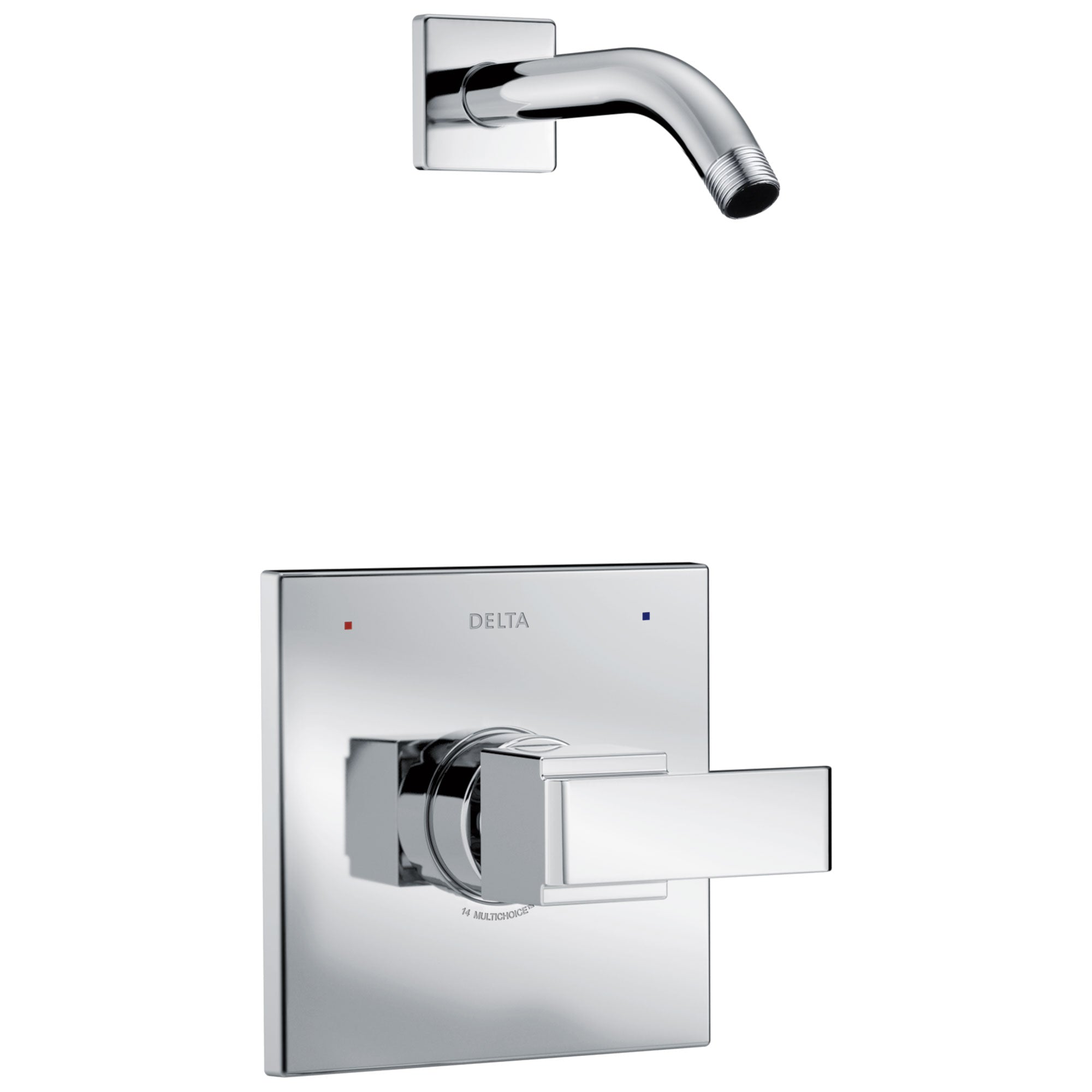 Delta Ara 1-Handle Shower Faucet Trim Kit in Chrome with Less Showerhead Includes Rough-in Valve without Stops D2560V