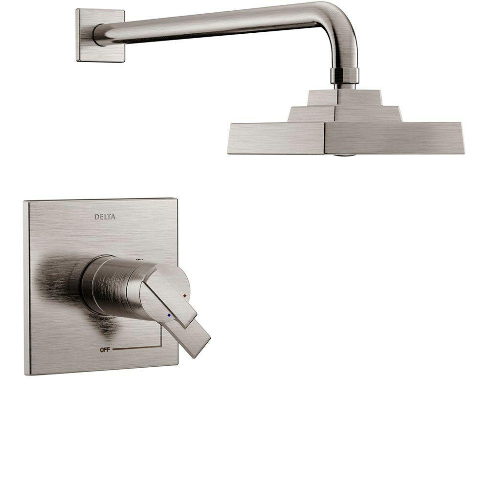 Delta Ara TempAssure 17T Series 1-Handle Shower Faucet Trim Kit Only in Stainless Steel Finish (Valve Not Included) 682976
