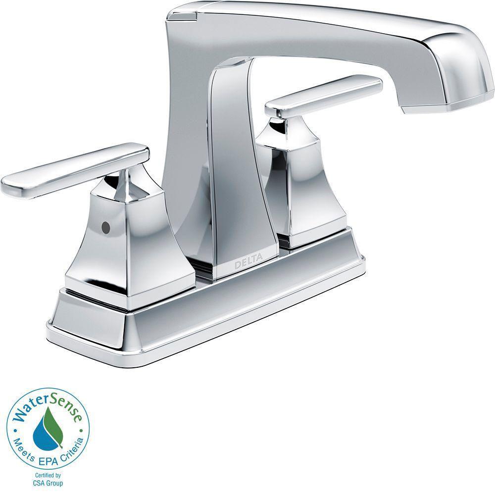 Delta Ashlyn 4 inch Centerset 2-Handle High-Arc Bathroom Faucet in Chrome 685344