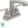Delta Ashlyn 4 inch Centerset 2-Handle High-Arc Bathroom Faucet in Stainless Steel Finish 685346