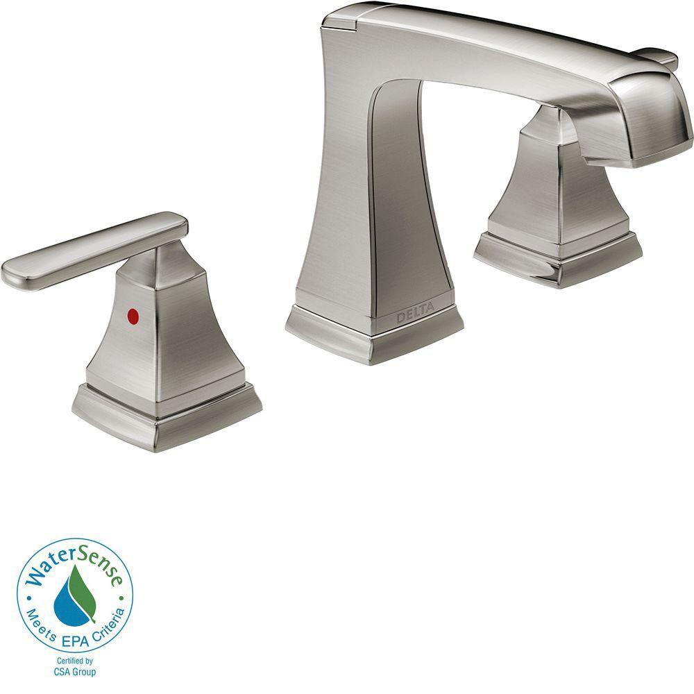 Delta Ashlyn 8 inch Widespread 2-Handle High-Arc Bathroom Faucet in Stainless Steel Finish 685349