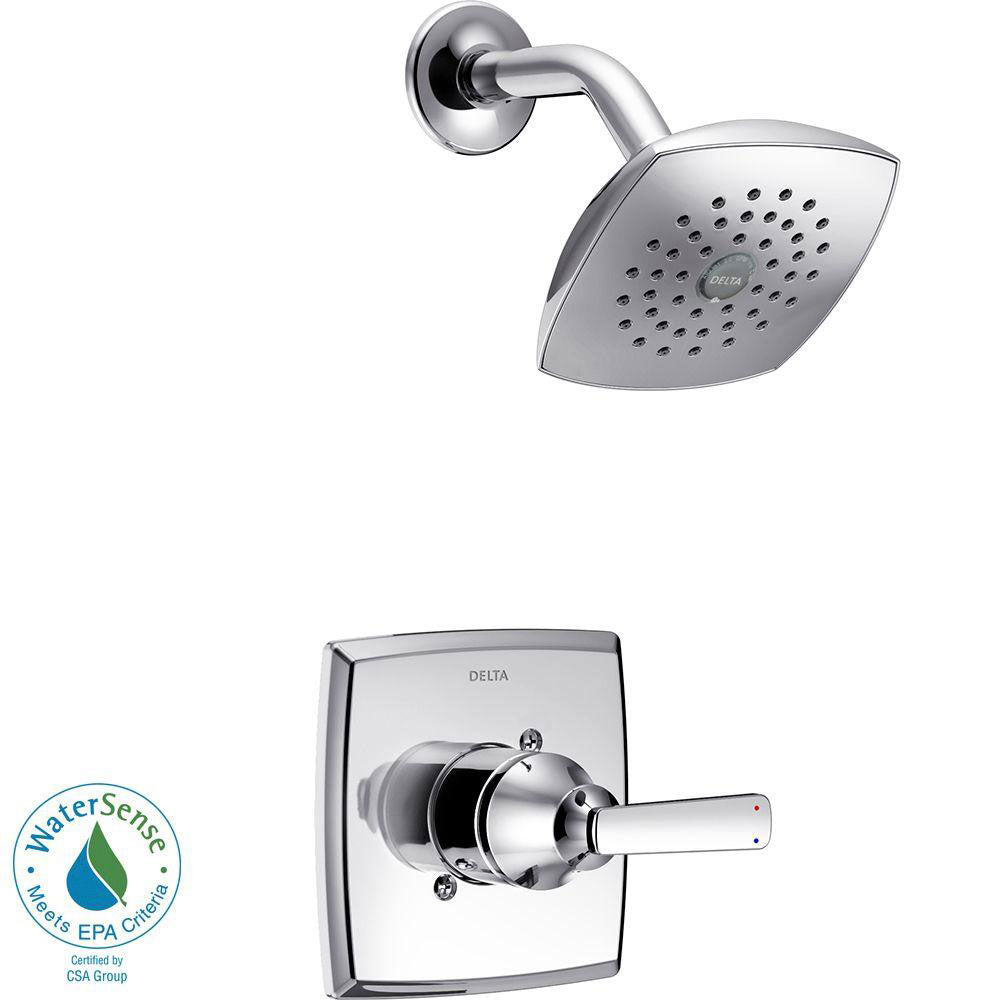 Delta Ashlyn 1-Handle Pressure Balance Shower Faucet Trim Kit in Chrome (Valve Not Included) 685375