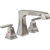 Delta Ashlyn 2-Handle Deck-Mount Roman Tub Faucet Trim Kit in Stainless Steel Finish (Valve Not Included) 685398