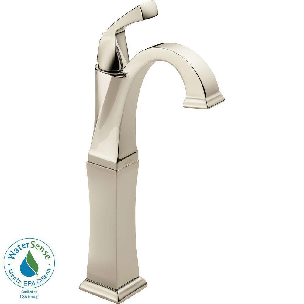 Delta Dryden Single Hole 1-Handle Bathroom Faucet in Polished Nickel 702291