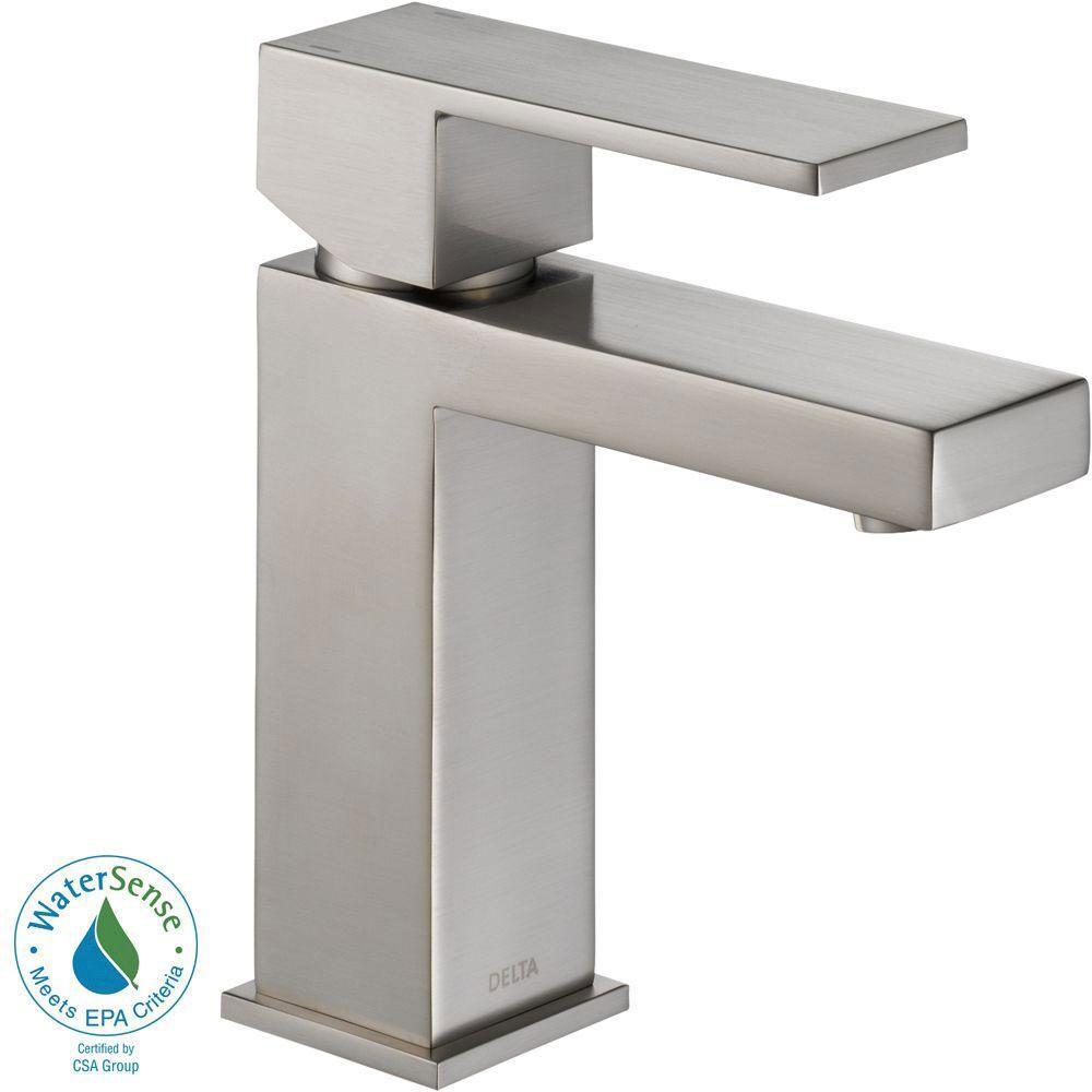 Delta Ara Single Hole 1-Handle Bathroom Faucet in Stainless 702292