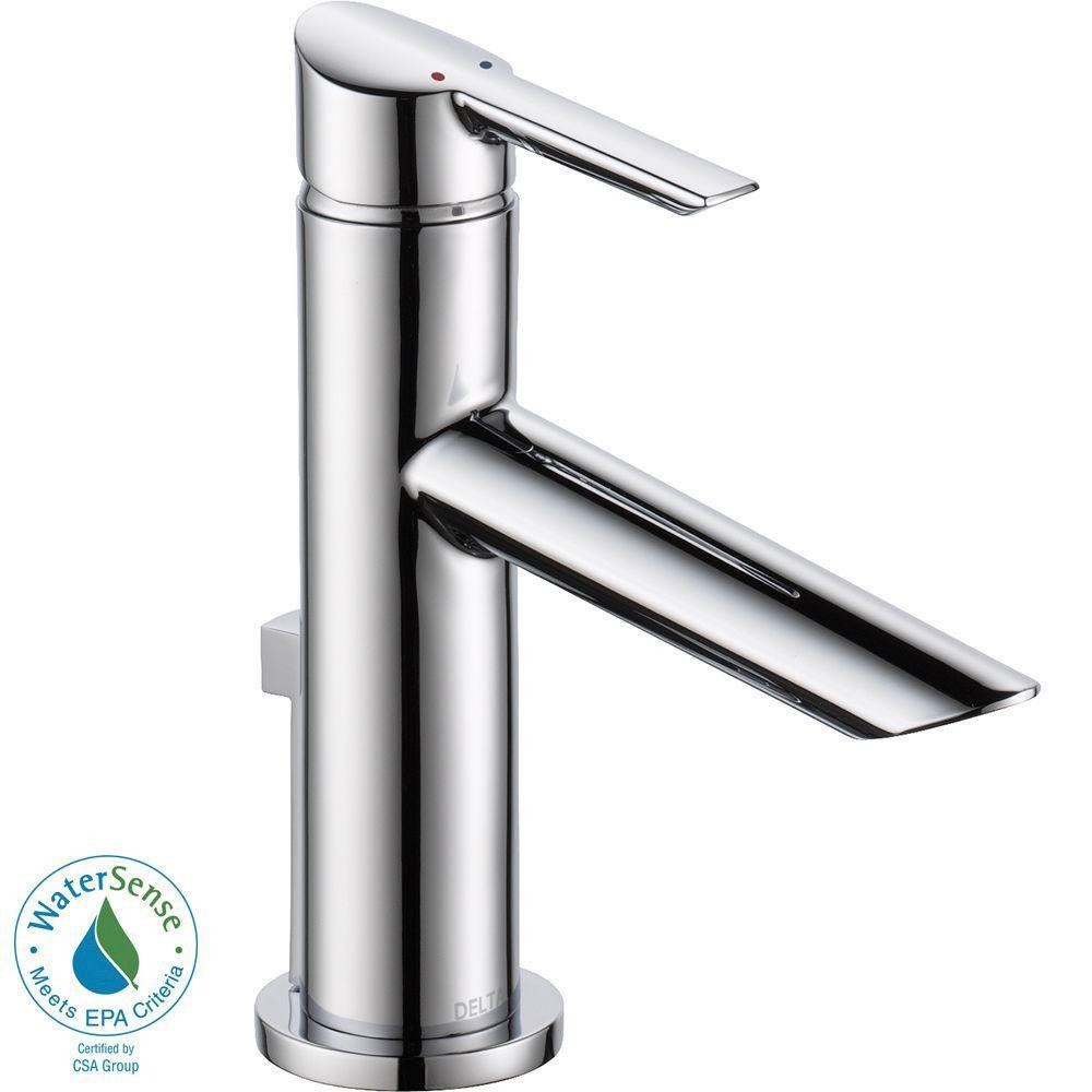 Delta Compel Single Hole 1-Handle Bathroom Faucet in Chrome 702296
