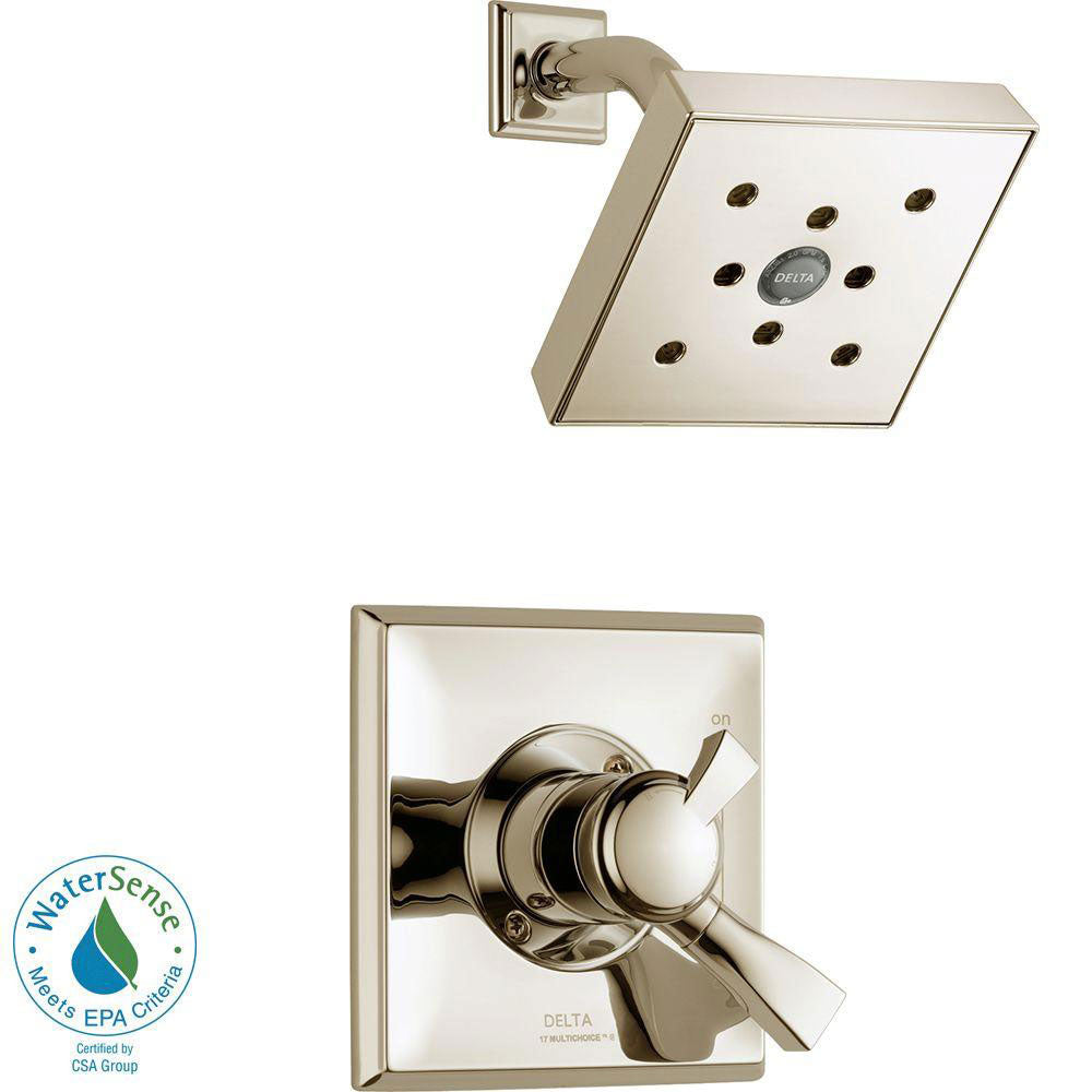 Delta Dryden 1-Handle H2Okinetic Shower Faucet Trim Kit in Polished Nickel (Valve Not Included) 702315