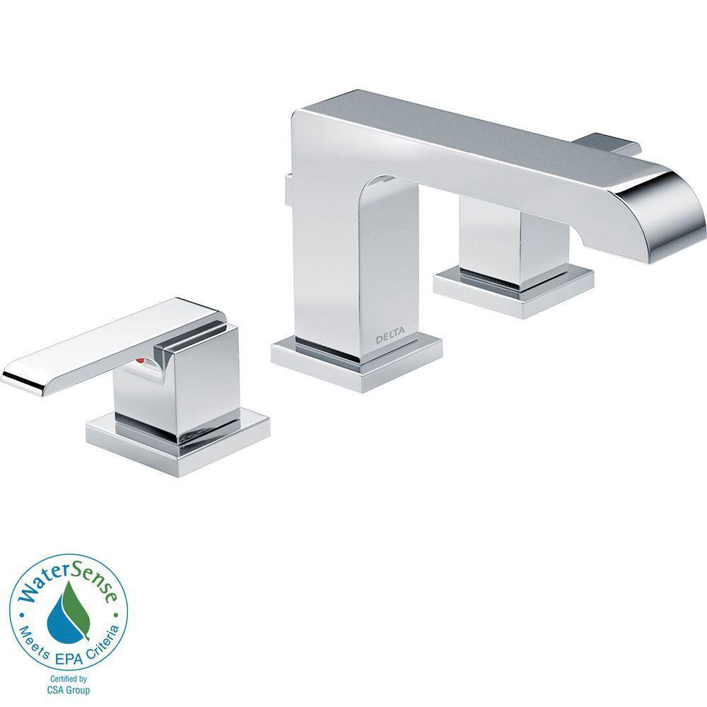 Delta Ara 8 inch Widespread 2-Handle High-Arc Bathroom Faucet in Chrome 704312