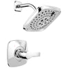 Delta Tesla H2Okinetic 1-Handle Shower Faucet in Chrome Includes Rough-in Valve without Stops D2588V