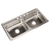 Elkay Celebrity Top Mount Stainless Steel 43x22x6-7/8 4-HoleDouble Bowl Kitchen Sink 116186