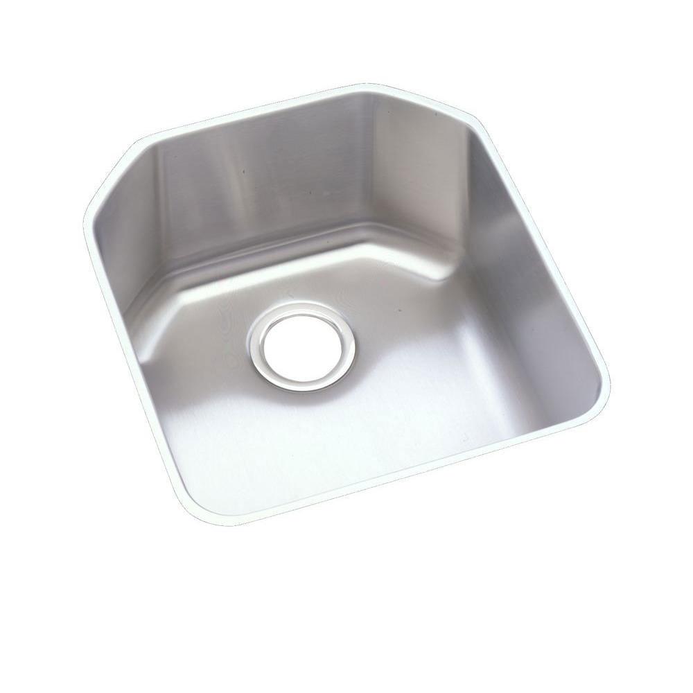Elkay Lustertone Undermount Stainless Steel 18-1/2x20-1/2x9-1/2 inch 0-Hole Single Bowl Kitchen Sink 301309