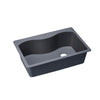Elkay Harmony Top Mount E-Granite 33x22x9.5 0-Hole Single Bowl Kitchen Sink in Black 467136