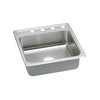 Elkay Pacemaker Top Mount Stainless Steel 22x22x7.25 3-Hole Single Bowl Kitchen Sink 487229