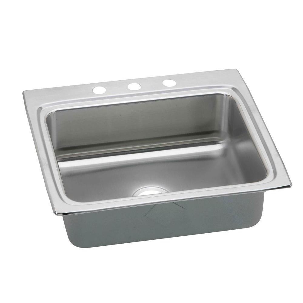 Elkay Gourmet Perfect Drain Top Mount Stainless Steel 21x15x8-1/8 1-Hole Single Bowl Kitchen Sink 541399