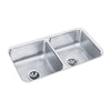 Elkay Lustertone Undermount Stainless Steel 31-3/4x16-1/2x7-1/2 0-Hole Double Bowl Kitchen Sink 63384