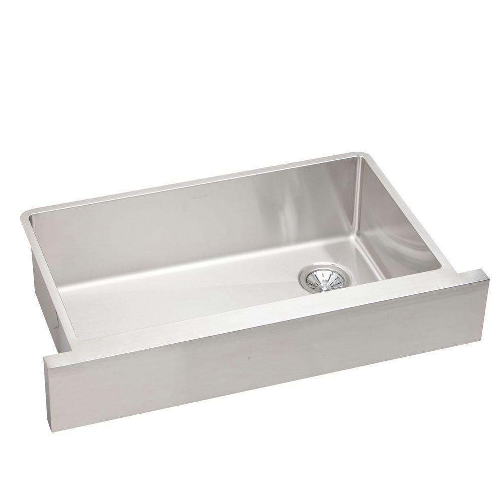 Elkay Crisfield Undermount Acrylic 17 inch Single Bowl Entertainment Sink in Natural 642416