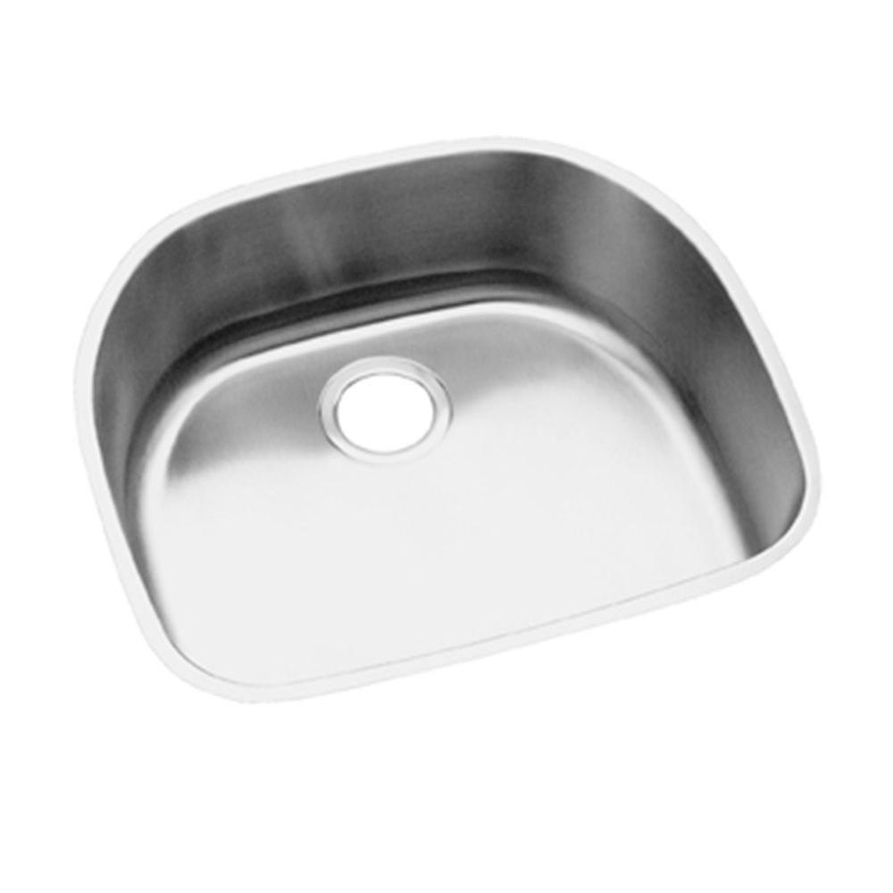 Elkay Elumina Undermount 23-9/16x21-1/8x8 0-Hole Stainless Steel Single-Bowl Kitchen Sink in Satin 781117