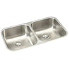 Elkay Gourmet Elumina Undermount Stainless Steel 31-3/4x8x18-1/4 0-Hole Double Bowl Kitchen Sink 781149