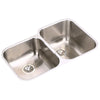 Elkay Elumina Undermount Stainless Steel 20-1/2x31-1/4x10 0-Hole Double Bowl Kitchen Sink in Stainless Steel 790205