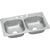 Elkay Dayton Top Mount Stainless Steel 33x22x6.5625 3-Hole Double Bowl Sink in Satin 849025