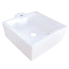 White China Vessel Bathroom Sink with Overflow Hole & Faucet Hole EV4086