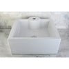 White China Vessel Bathroom Sink with Overflow Hole & Faucet Hole EV4086