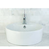 White China Vessel Bathroom Sink with Overflow Hole & Faucet Hole EV4104