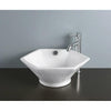 Kingston Metropolitan White China Vessel Bathroom Sink with Overflow Hole EV4106