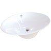 White Blossom White China Vessel Bathroom Sink with Overflow Hole EV4110
