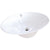 White Blossom White China Vessel Bathroom Sink with Overflow Hole EV4110