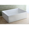 Kingston Elements White China Vessel Bathroom Sink without Overflow Hole EV4158