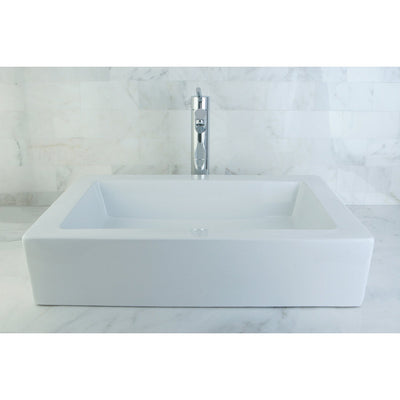 Kingston Pacifica White China Vessel Bathroom Sink without Overflow Hole EV4335