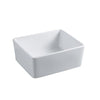 Kingston Elements White China Vessel Bathroom Sink without Overflow Hole EV4458