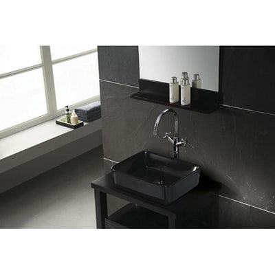 Kingston French Black China Vessel Bathroom Sink without Overflow Hole EV5102K