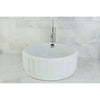 Kingston Italiano White China Vessel Bathroom Sink with Overflow Hole EV7129