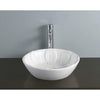 Kingston Glover White China Vessel Bathroom Sink without Overflow Hole EV9123