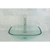 Kingston Crystal Clear Glass Vessel Bathroom Sink w/o Overflow Hole EVSQCC4