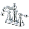Kingston Chrome 2 Handle 4" Centerset Bathroom Faucet with Pop-up FS1601ACL