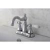 Kingston Chrome 2 Handle 4" Centerset Bathroom Faucet with Pop-up FS1601APL