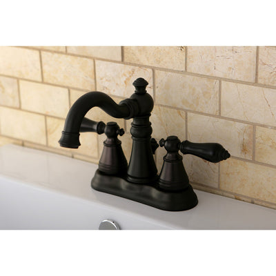 Kingston Oil Rubbed Bronze 2 Handle 4" Centerset Bathroom Faucet FS1605ACL