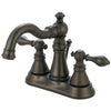 Kingston Oil Rubbed Bronze 2 Handle 4" Centerset Bathroom Faucet FS1605ACL