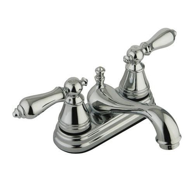 Kingston Brass Chrome 2 Handle 4" Centerset Bathroom Faucet with Pop-up FS3601AL