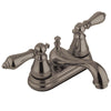 Kingston Satin Nickel 2 Handle 4" Centerset Bathroom Faucet with Pop-up FS3608AL