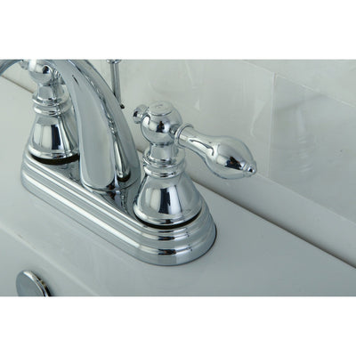 Kingston Chrome 2 Handle 4" Centerset Bathroom Faucet with Pop-up FS5611ACL