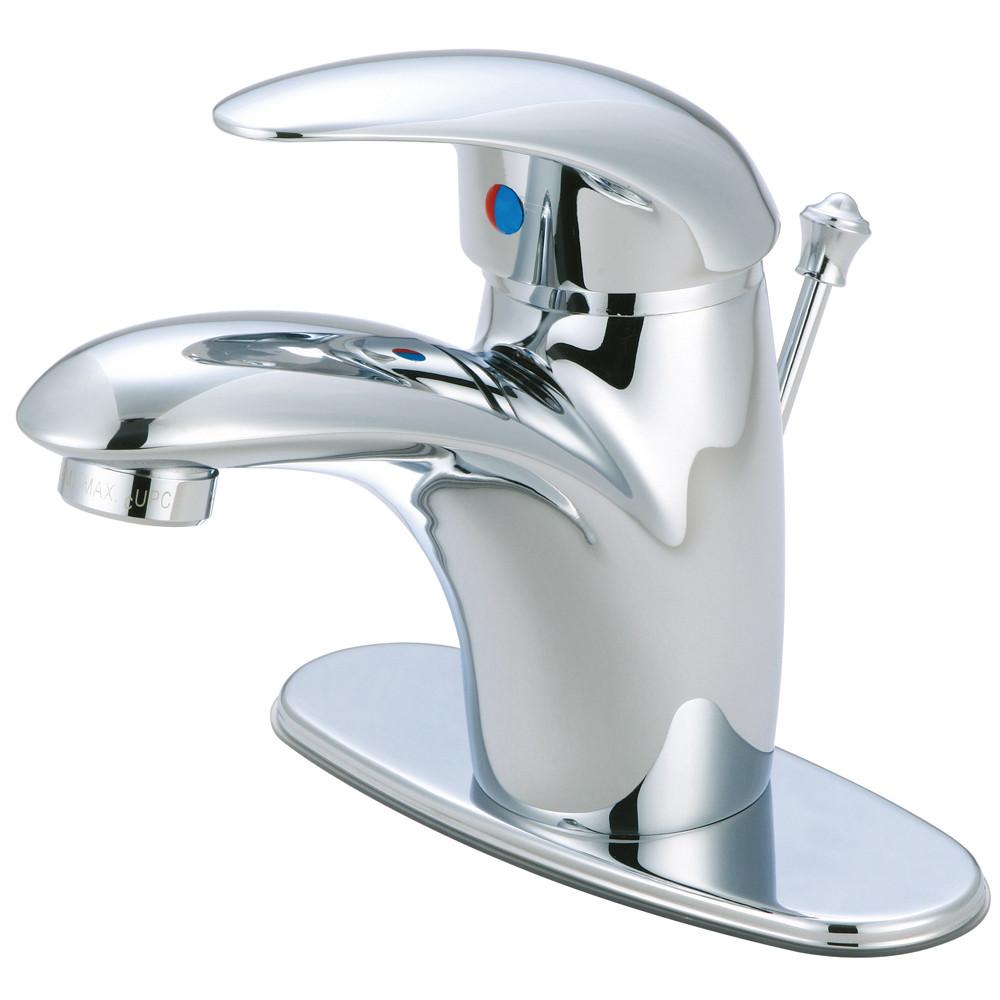 Kingston Chrome Single Handle 4" Centerset Bathroom Faucet with Pop-up FS6401WLL