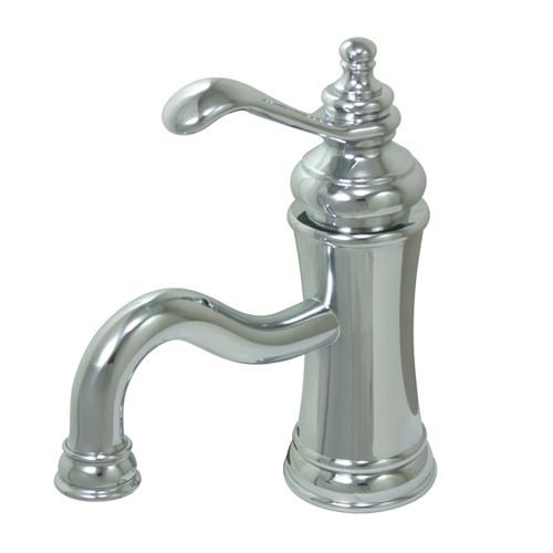 Kingston Chrome Single Handle 1 Hole Bathroom Faucet with Push Pop-up FS7401TL